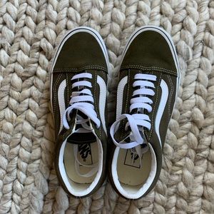 Olive green vans women size 7